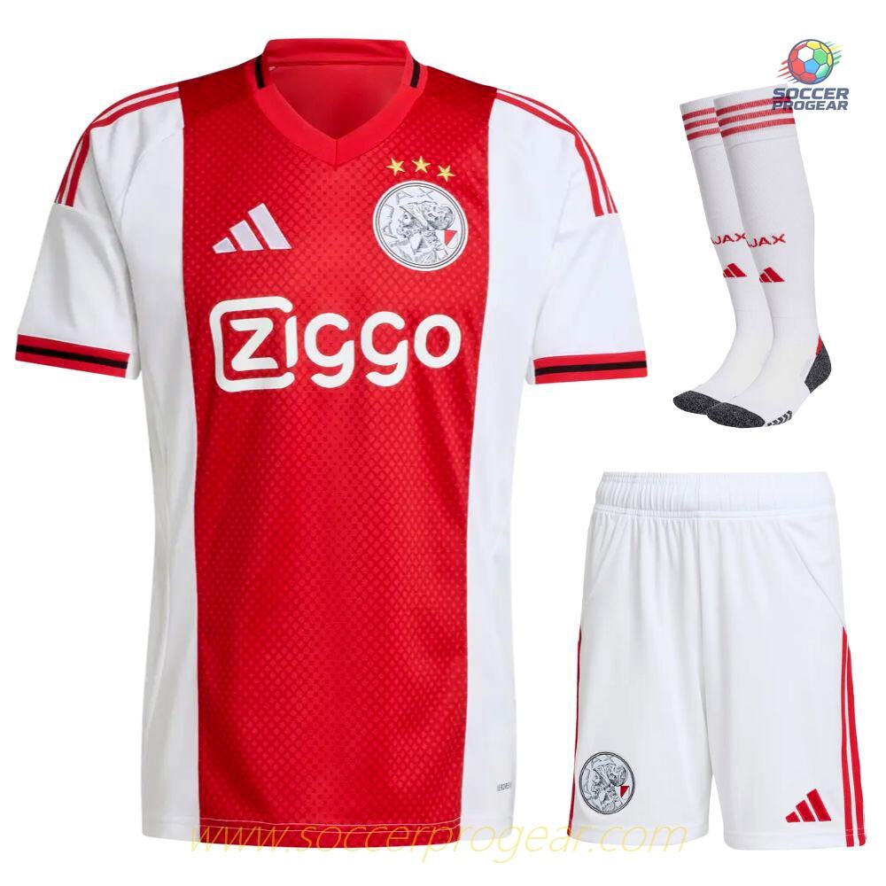 Ajax Home Youth Football Kit Football Jersey 2025-26 Edition
