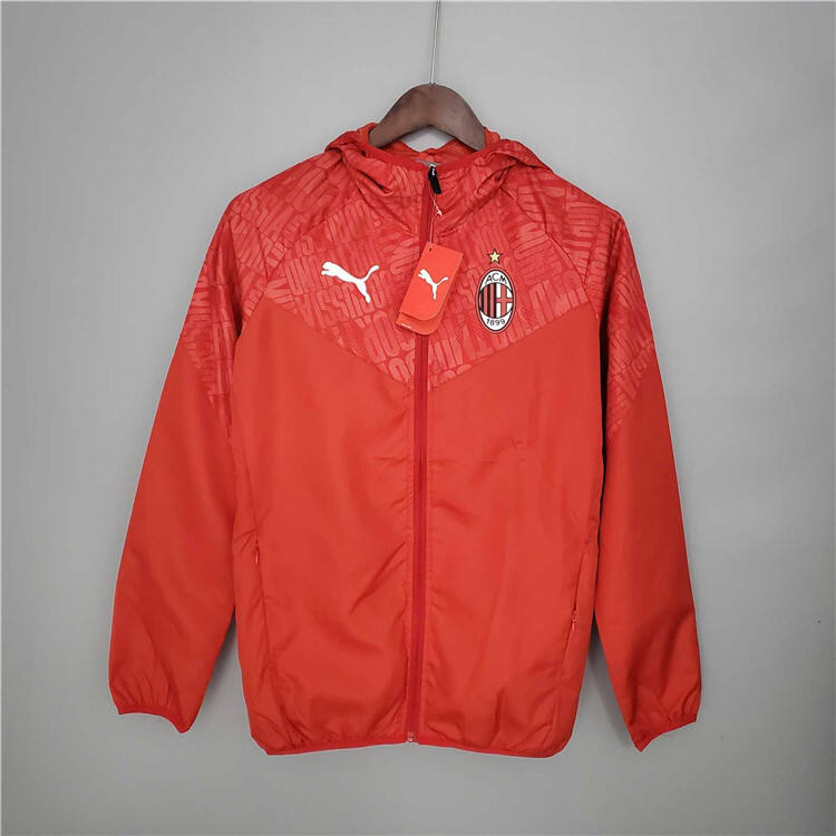 AC Milan 21-22 Red Jacket Windbreaker - Official Replica 9064