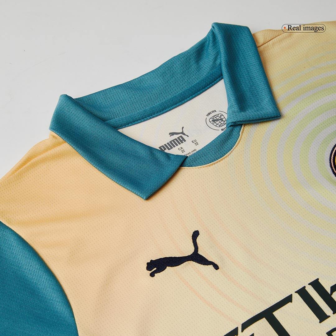 Manchester City Fourth Away Kids Soccer Jerseys Kit- Definitely City (UCL)