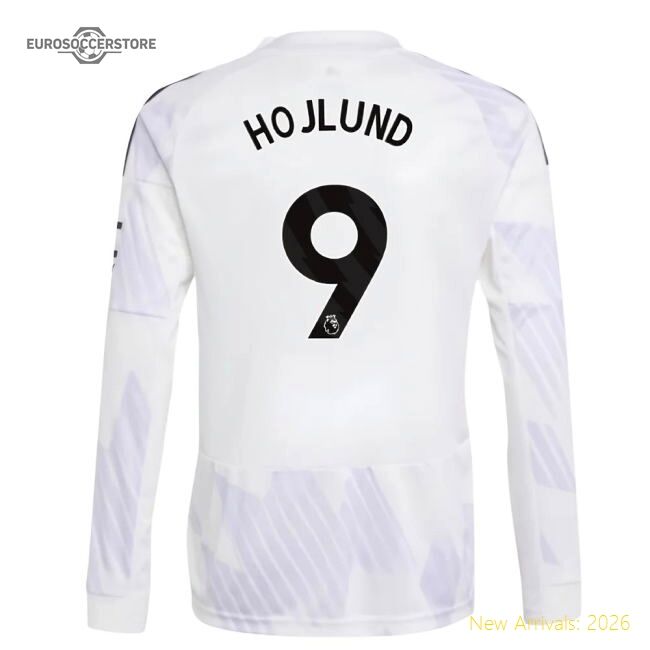 Official 2025-2026 Man Utd Long Sleeve Away Shirt (kids) (hojlund 9