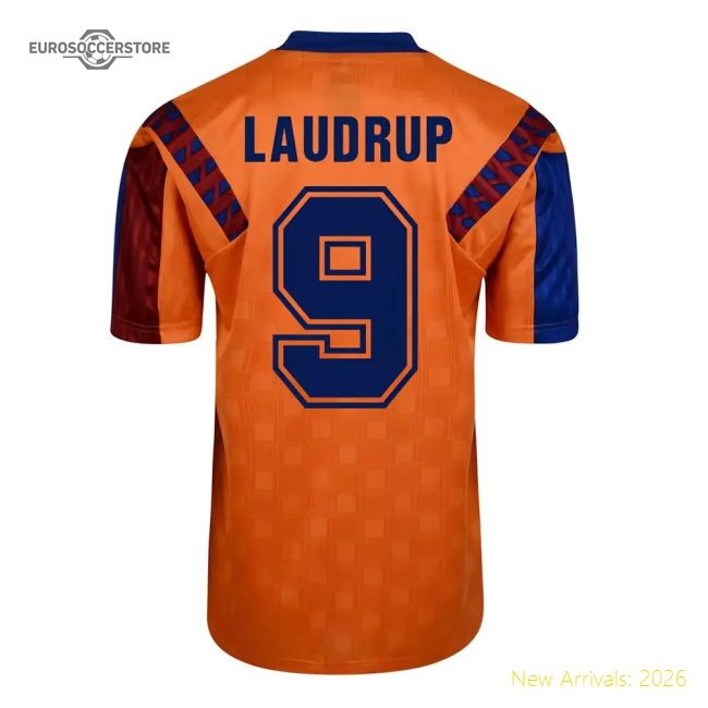 Match-Day Score Draw Barcelona 1992 Away Shirt (Laudrup 9)