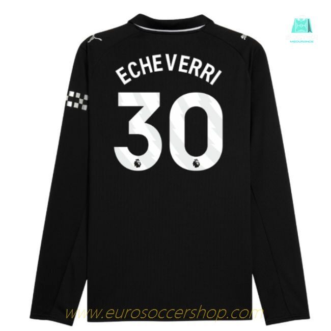 2025-2026 Man City Long Sleeve Away Shirt (Echeverri 30)