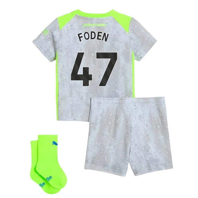 Genuine Man City 2025-2026 Man City Third Baby Kit (Foden 47)