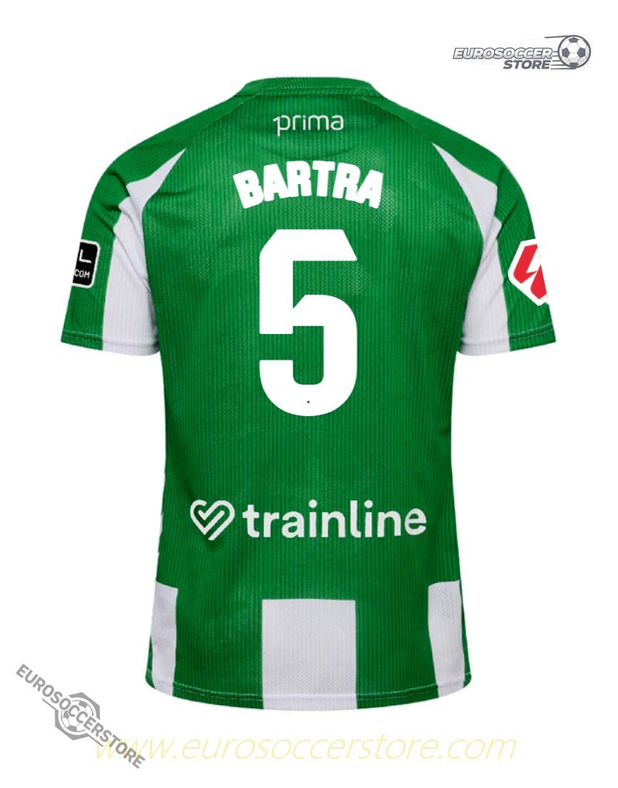 Real Betis 25-26 Season Home Jersey with BARTRA 5 Printing