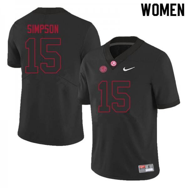 Women Alabama Crimson Tide #15 Ty Simpson Premium Jersey