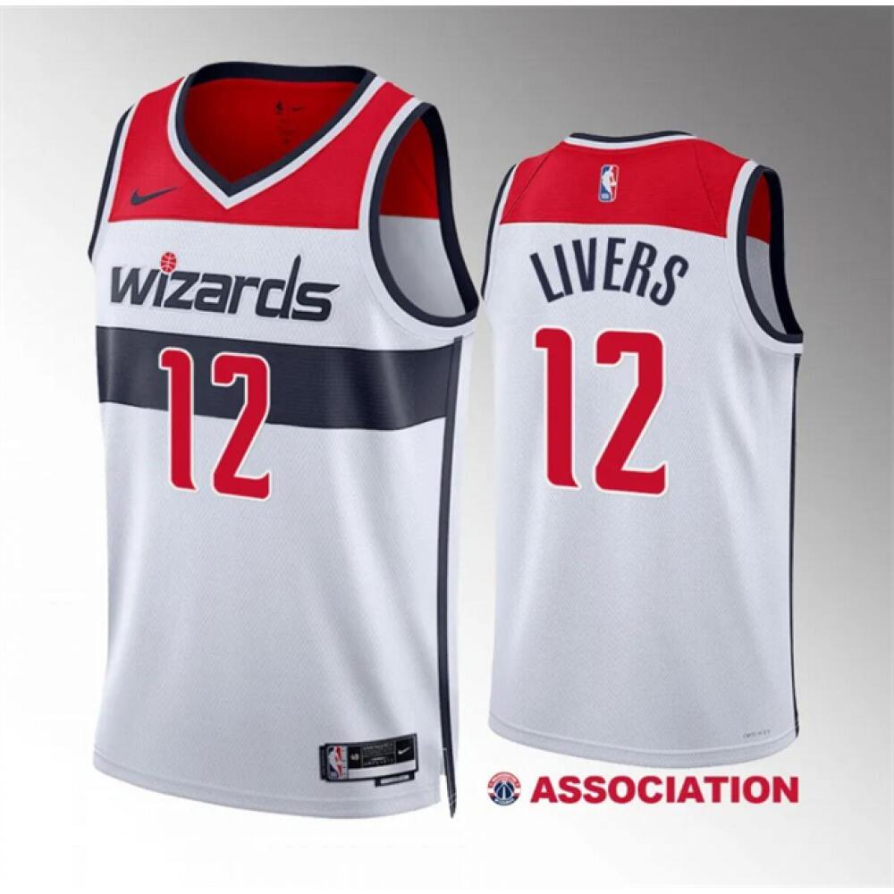 Fan Favorite Genuine Men's Wizards #12 Isaiah White Basketball Jersey