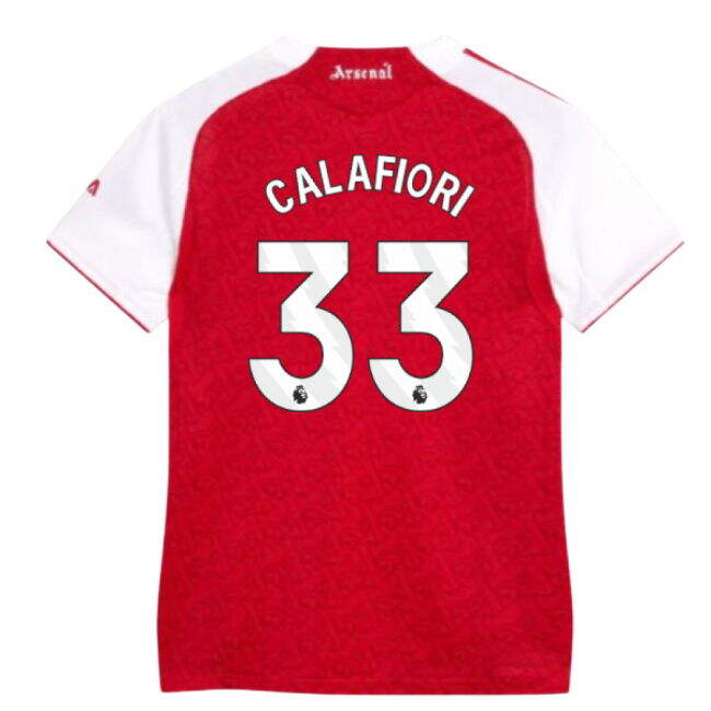 2025-2026 Arsenal Authentic Home Shirt (Womens) (Calafiori 33)