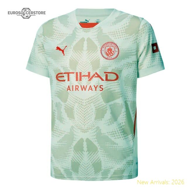 Official 2024-2025 Man City Away Goalkeeper Shirt (alpine Snow)