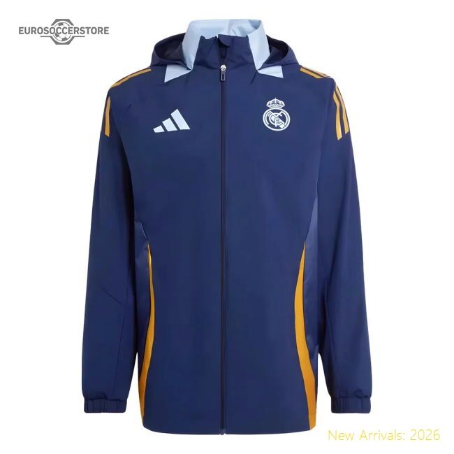 2024-2025 Real Madrid Allweather Jacket (navy) - Unique Style