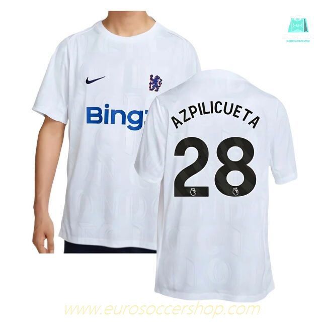 2025-2026 Chelsea Academy Pro Pre-Match Football Top (White) (Azpilicueta 28)