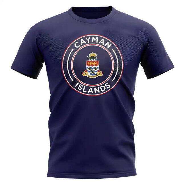Cayman Islands Football Badge T-Shirt (Navy)