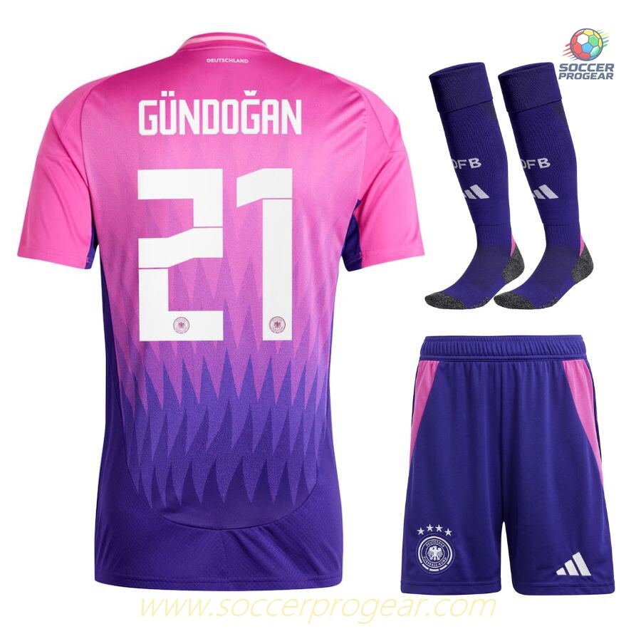Germany Away Kids Soccer Uniform Team Jersey 2024-2025 Collection Season Gundogan