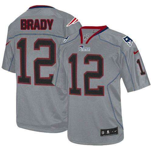 NFL NE Brady #12 None Lights Out Elite Jersey gift for fans