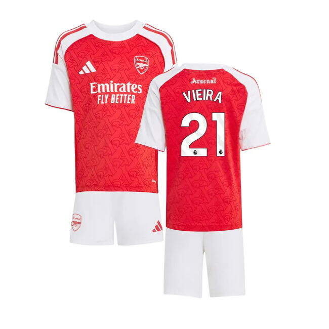 2025-20 Arsenal Home Football Shirt Vieira Name & Number L M S_483