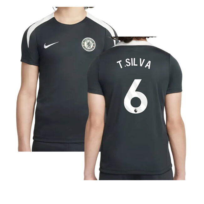 Silva 6 Updated Comfortable Chelsea Training Soccer Jersey (Kids)