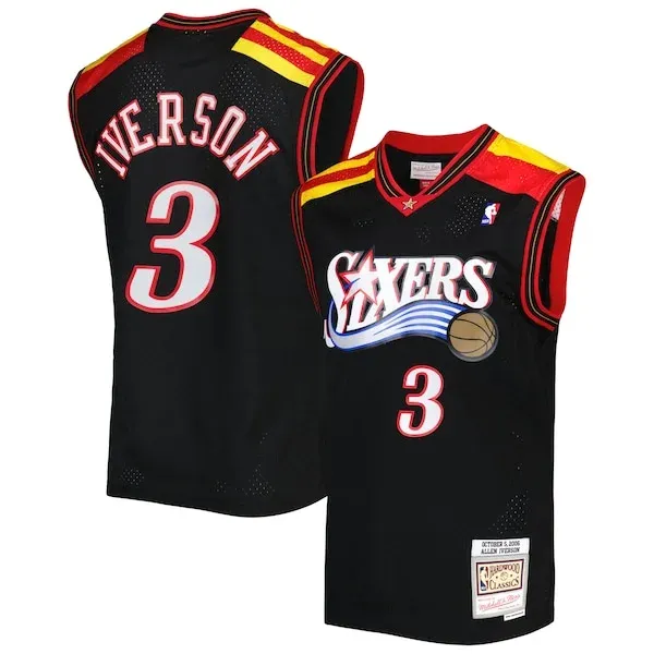 Allen Iverson PHI Swingman Jersey - high-quality NBA - Black
