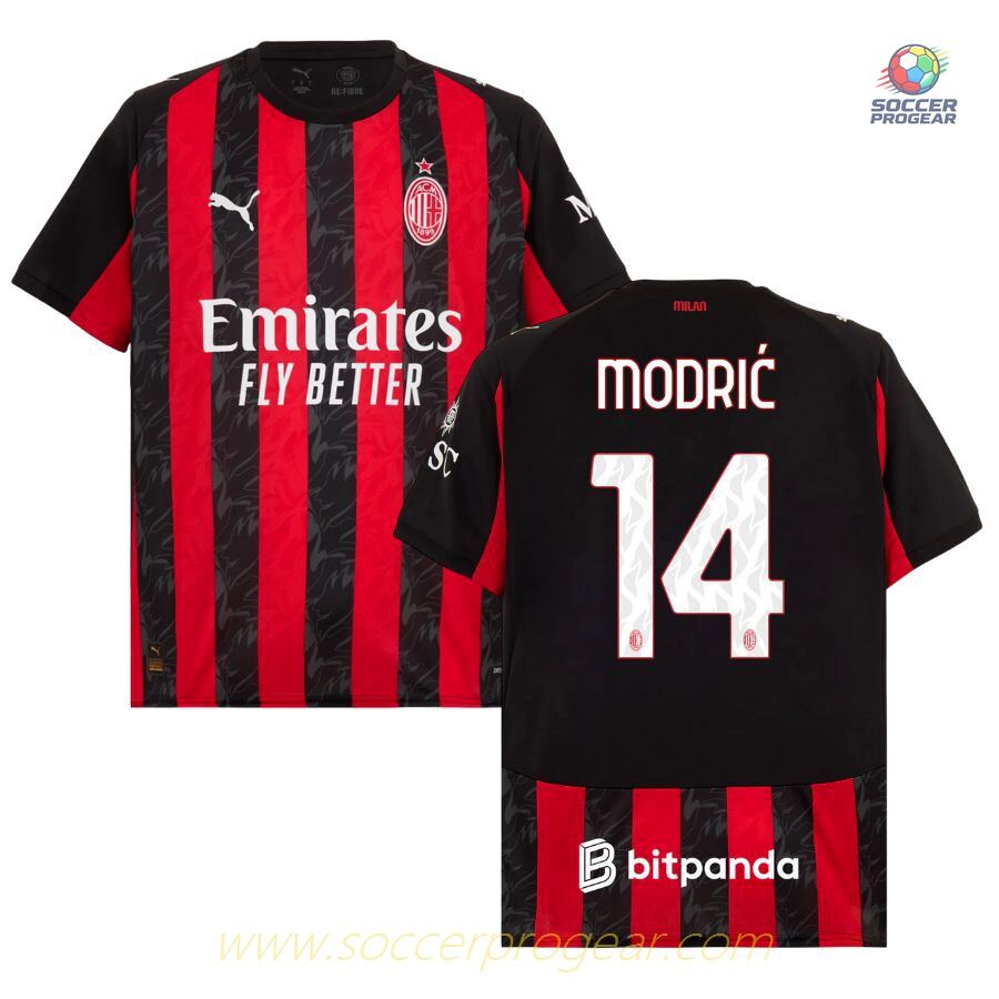 AC Milan Home Soccer Jersey 2025/26 Collection Modric