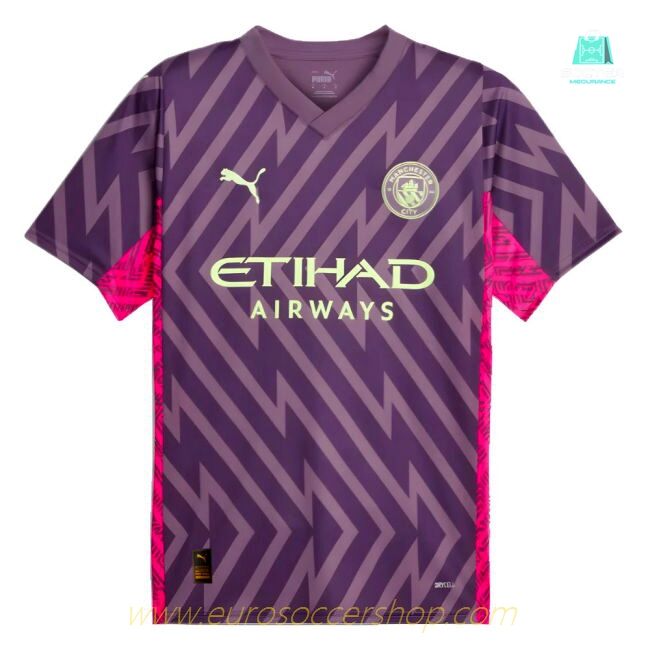 2023-2024 Man City Goalkeeper Shirt (Purple Charcoal)