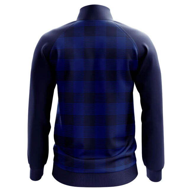 Soccer Scotland Tartan Concept Football Track Jacket (Navy) - Kids