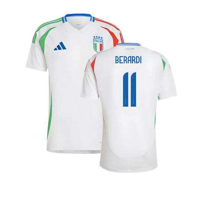 Affordable 2024-2025 Italy Away Shirt (BERARDI 11) Slim Fitting