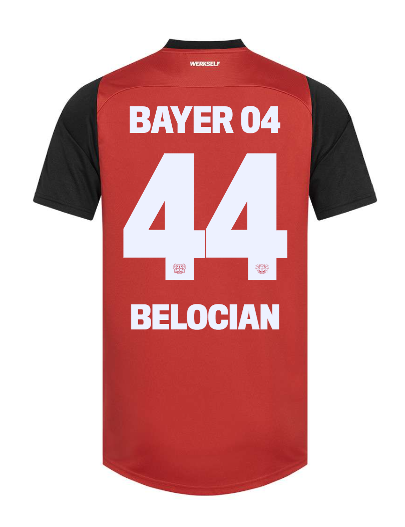 Bayer 04 Leverkusen Home Jersey 24-25 for Player BELOCIAN with Number 44