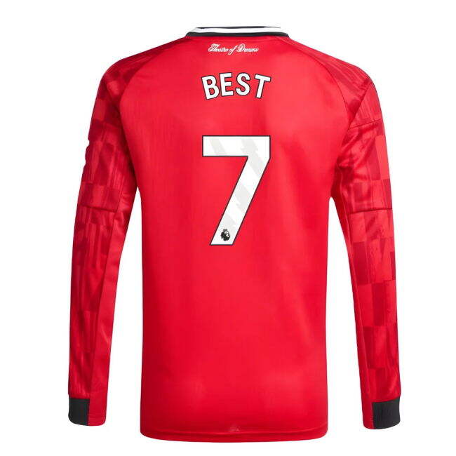 2025-2026 Man Utd Long Sleeve Home Shirt (Kids) (Best 7)