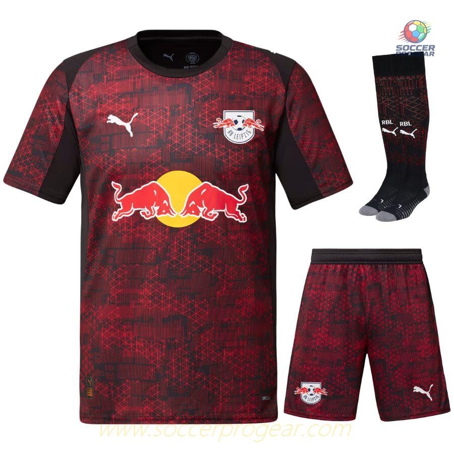 Red Bull Leipzig Third Kids Editionren's Jersey Set Soccer Jersey 2025/26 Collection