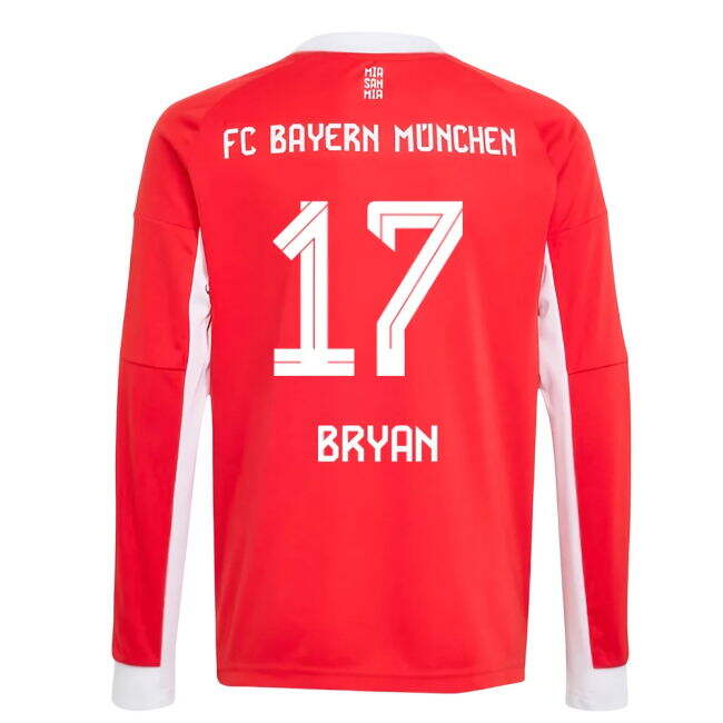 Bayern Bayern Munich Long Sleeve Home Shirt Kids Bryan #17 Authent...