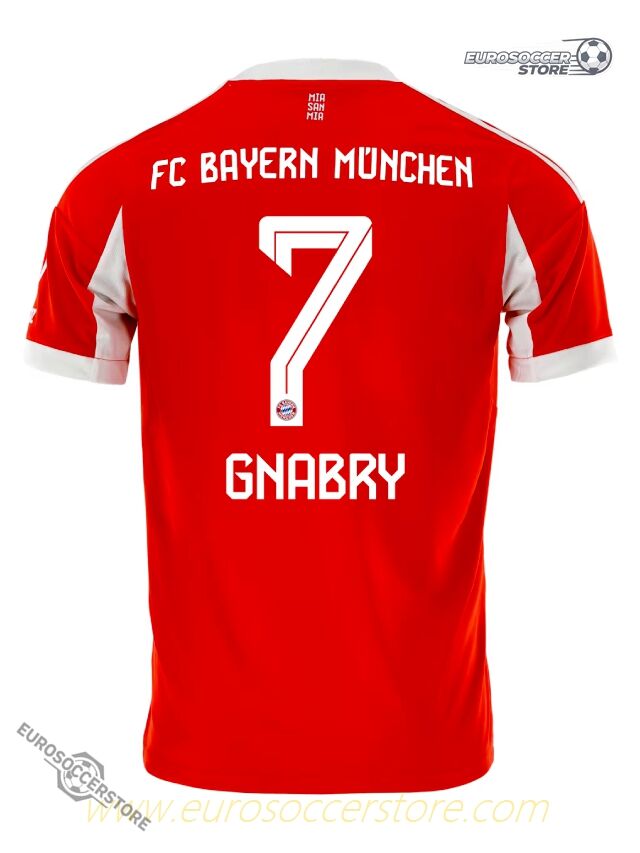 Gnabry's No. 7 Home Jersey for Bayern Munich in the 25-26 Season