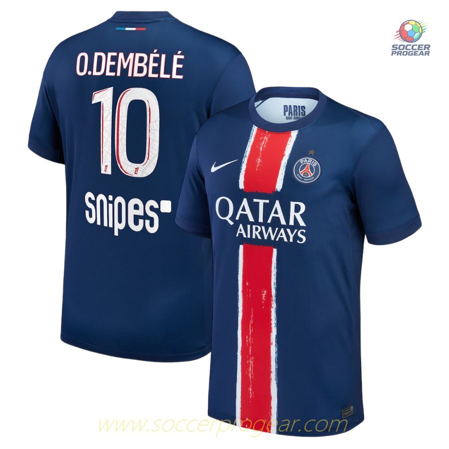 PSG Home Team Soccer Team Shirt 2024/25 Collection Dembélé 1 Star