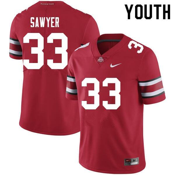 Pro-level Youth Ohio State Buckeyes #33 Jack Sawyer Youth Red Variant