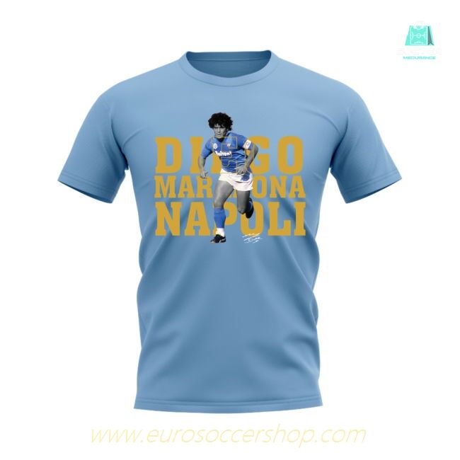 Diego Maradona Napoli Player Tee (Sky Blue)