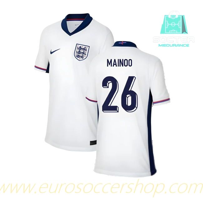 2024-25 Collection Three Lions Home Football Shirt Kids (Mainoo 26)