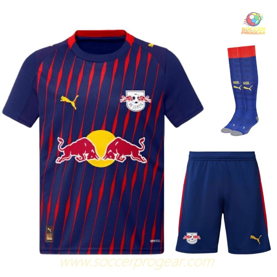 Team Football Jersey Football Kit Youthren's Red Bull Leipzig Away 2025-2026 Season