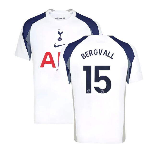 2025-20 Tottenham Home Football Shirt Bergvall Name & Number L M S