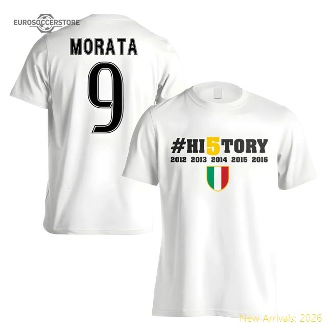Juventus Morata Official Shirt Jersey Calcio Italiano Adidas Climacool