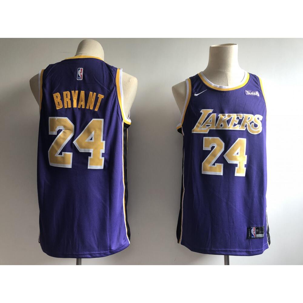 Men's Los Angeles Lakers #24 Kobe Bryant Purple 2018/19 Statement Edition Swingman Stitched NBA Jersey