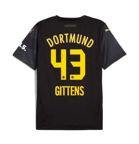 Borussia Dortmund 24-25 Season Away Jersey with Gittens 43 Printing