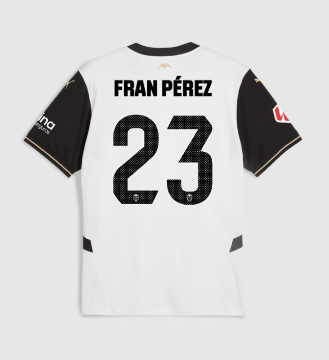 Valencia CF 24-25 Season Home Jersey - FRAN PÉREZ #23