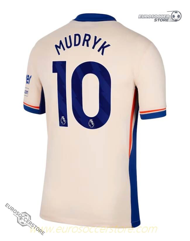 Chelsea 24-25 Season Away Jersey with Mudryk's Name and Number 10