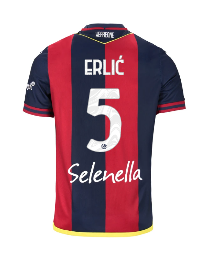 Bologna Home Jersey 24-25 featuring ERLIĆ with number 5