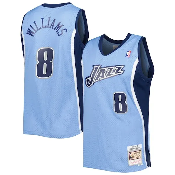 Deron Williams UTA Top-Grade Basketball Jersey - Blue - Fan Favorite