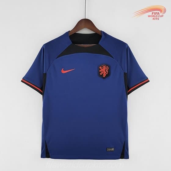 Netherlands 2022 World Cup Away Dark Blue Football Kit