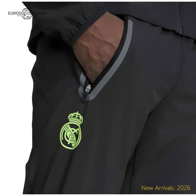 2025-2026 Real Madrid Pro Vis Tech Travel Pants (black)