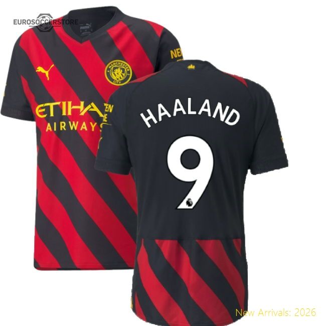 Premium 2022-2023 Man City Authentic Away Shirt (haaland 9) - Premium
