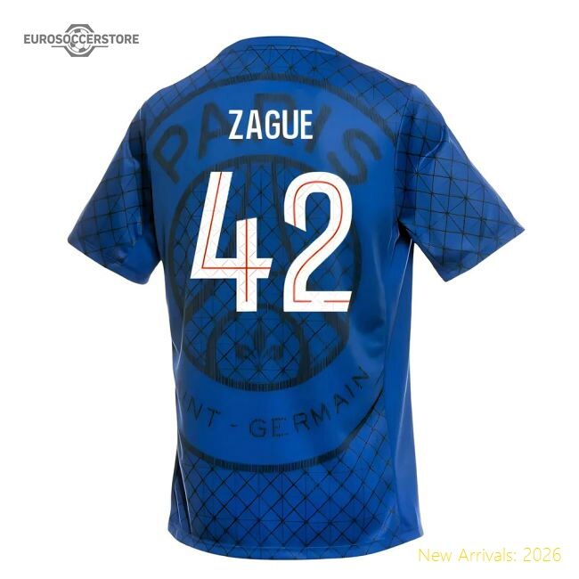 High-Quality 2025-2026 Psg Academy Pro Home Pre Match Shirt (Royal) (Zague