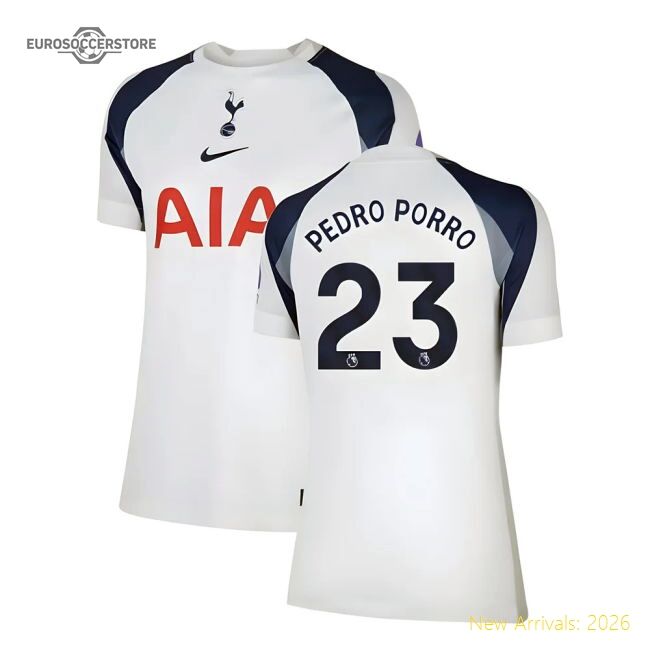Authentic 2025-2026 Tottenham Home Shirt (womens) (pedro Porro 23)