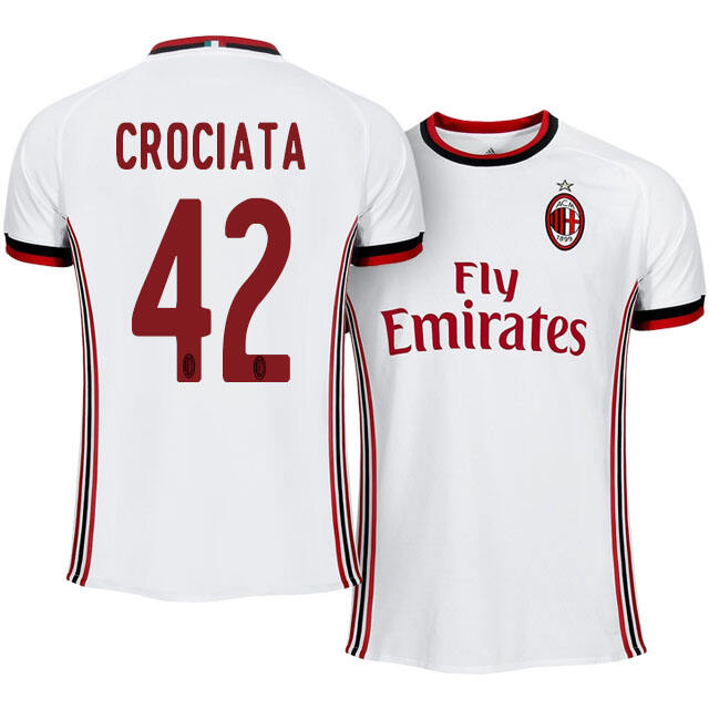 AC Milan Away 201718 Giovanni Crociata 42 Soccer Jersey Shirt -