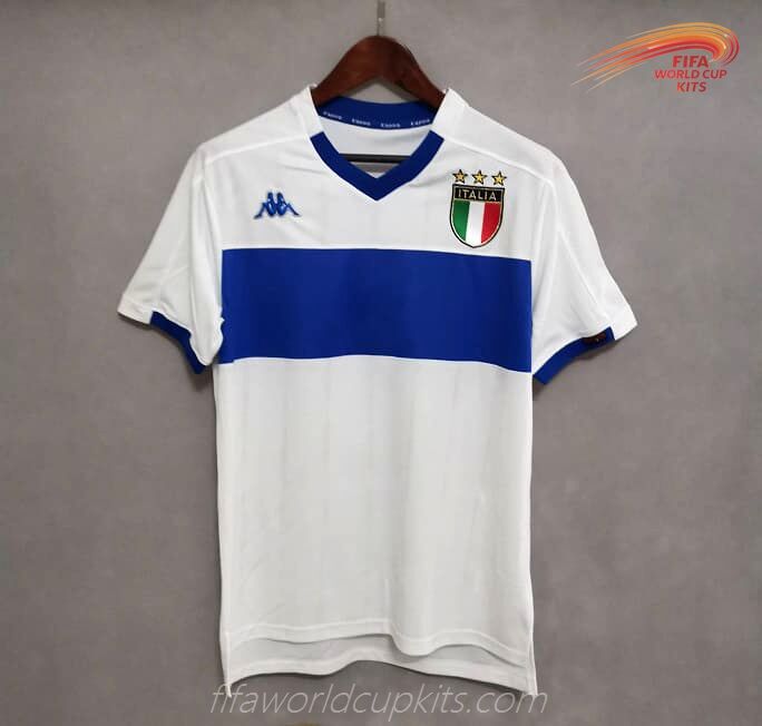 Italy 98-00 Away White Football Kit