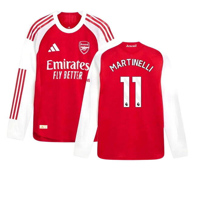 2025-2026 Arsenal Authentic Long Sleeve Home Top (Martinelli 11)